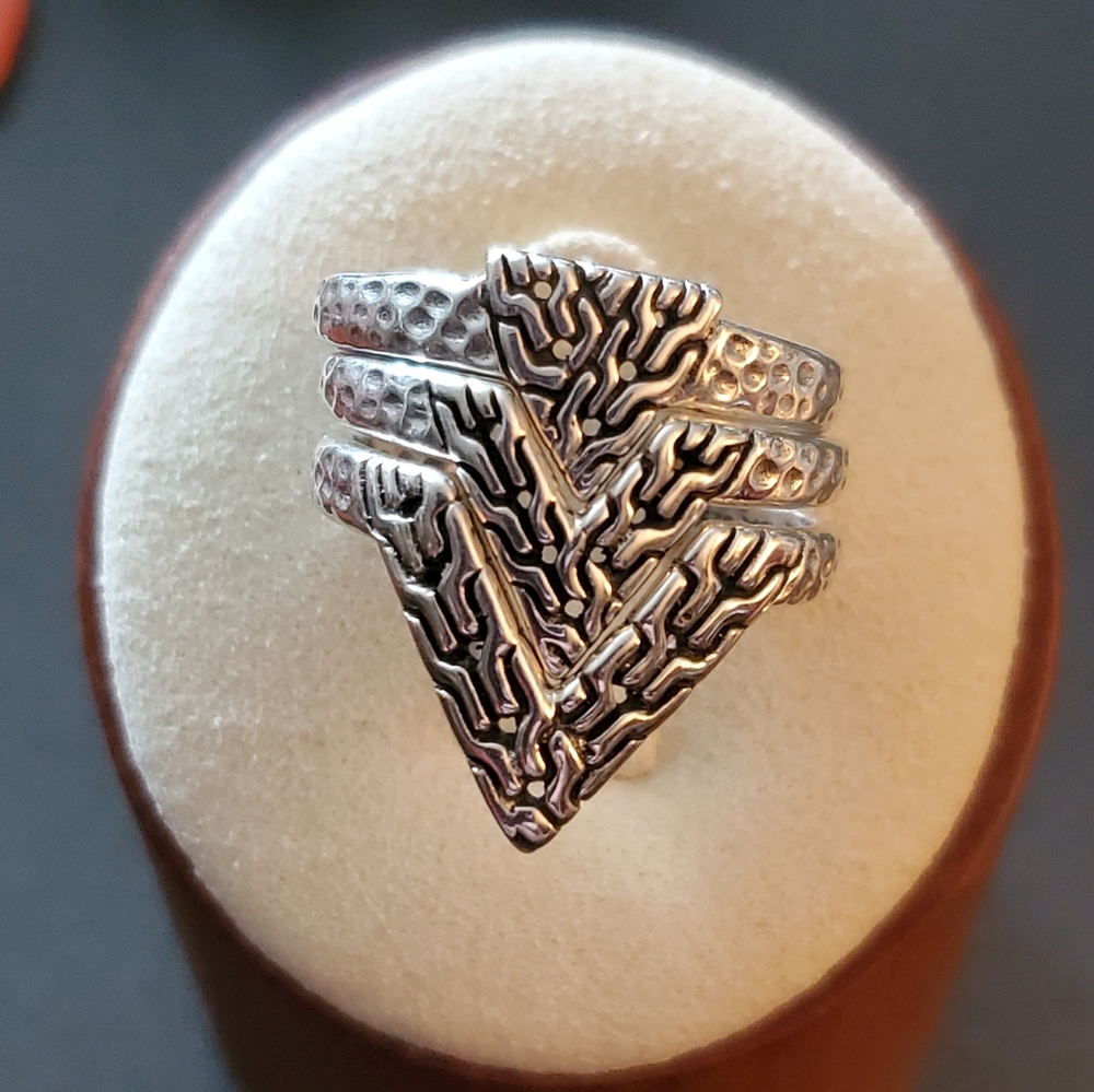 925 Sterling‎ Silver Set of 3 Rings